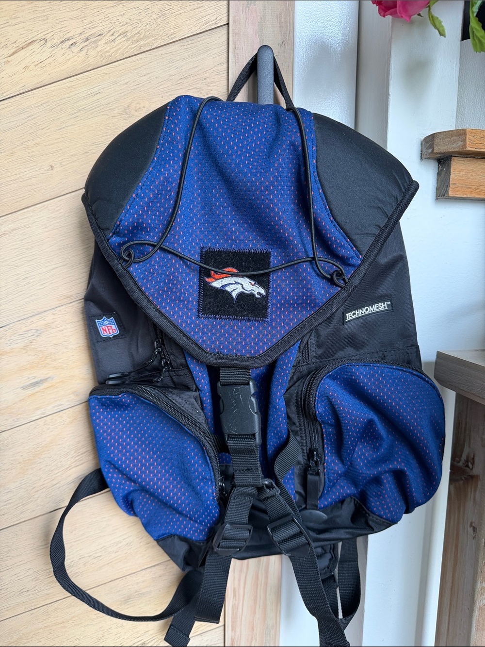 Denver Broncos Navy & Black TechMesh Backpack - NFL